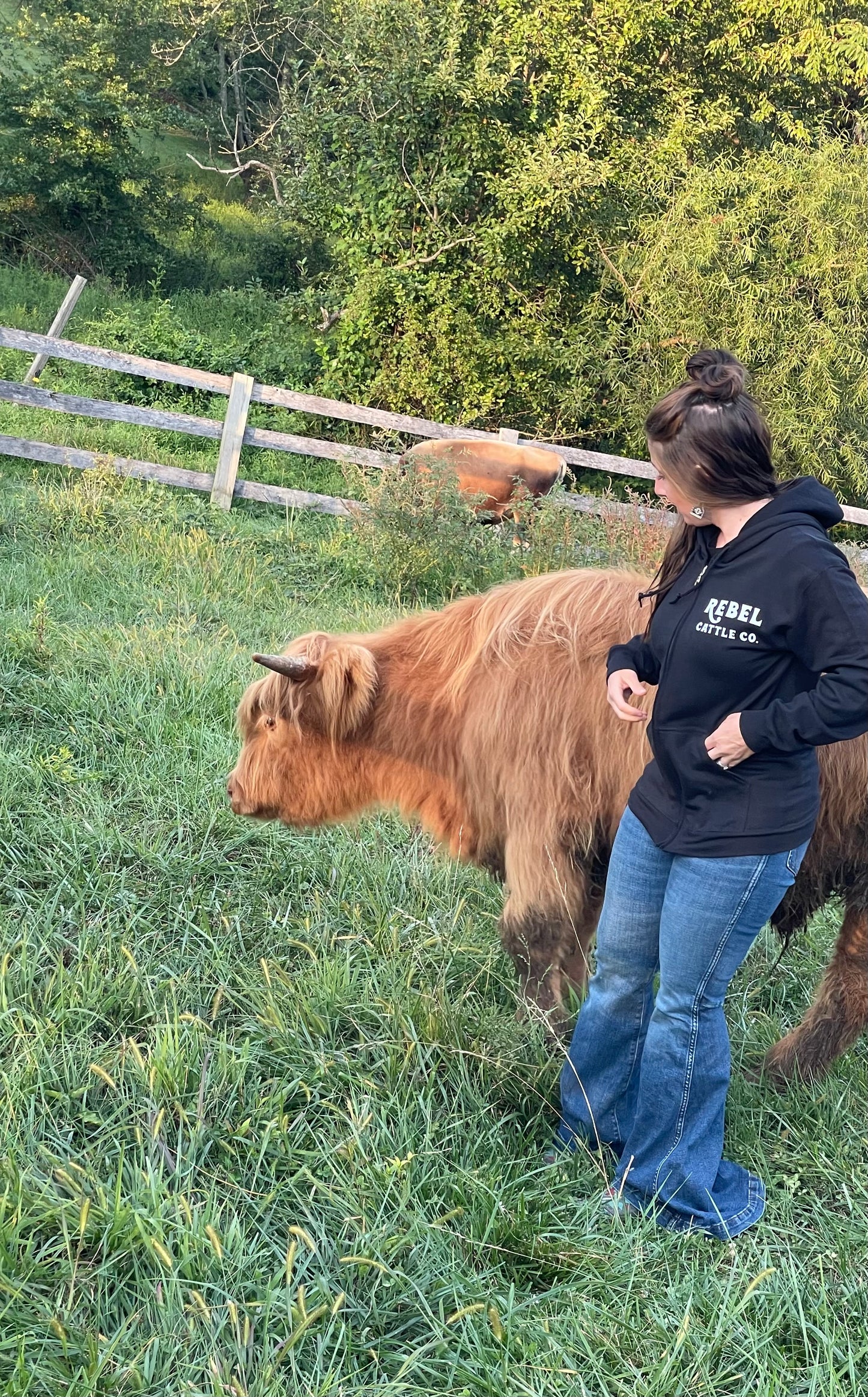 Rebel Cattle Logo Zip